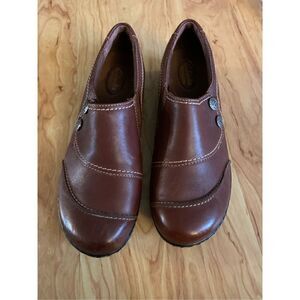 Clarks brown flag shoes size 10 m comfy work shoes